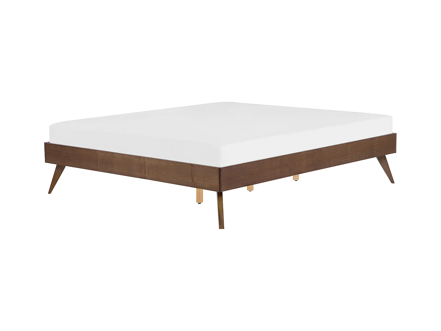 Lit sans tête de lit BERRIC 160 x 200 cm Frêne foncé