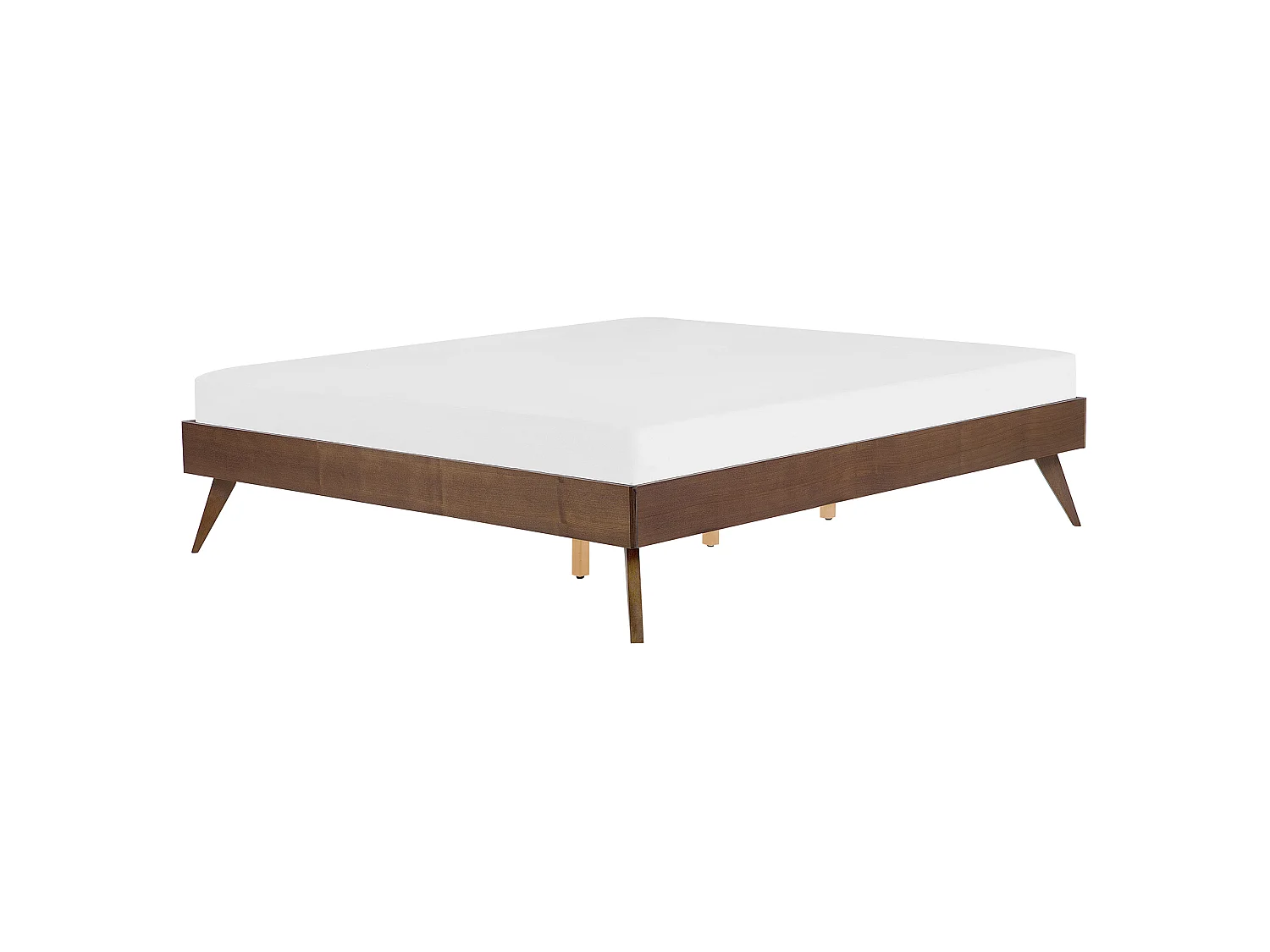 Bed without Headboard BERRIC 160 x 200 cm (EU King Size) Dark Ash Wood
