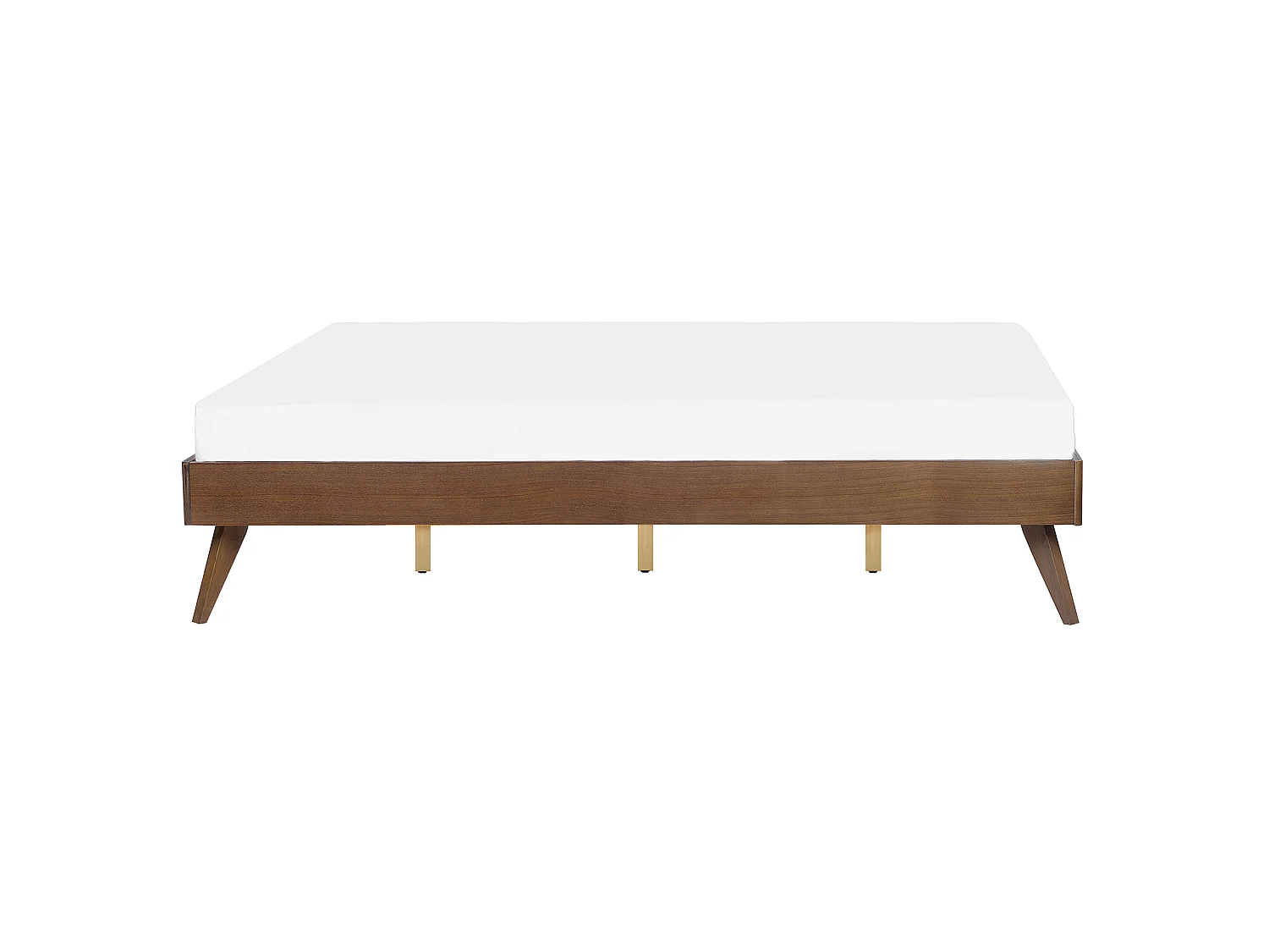 Bed without Headboard BERRIC 160 x 200 cm (EU King Size) Dark Ash Wood