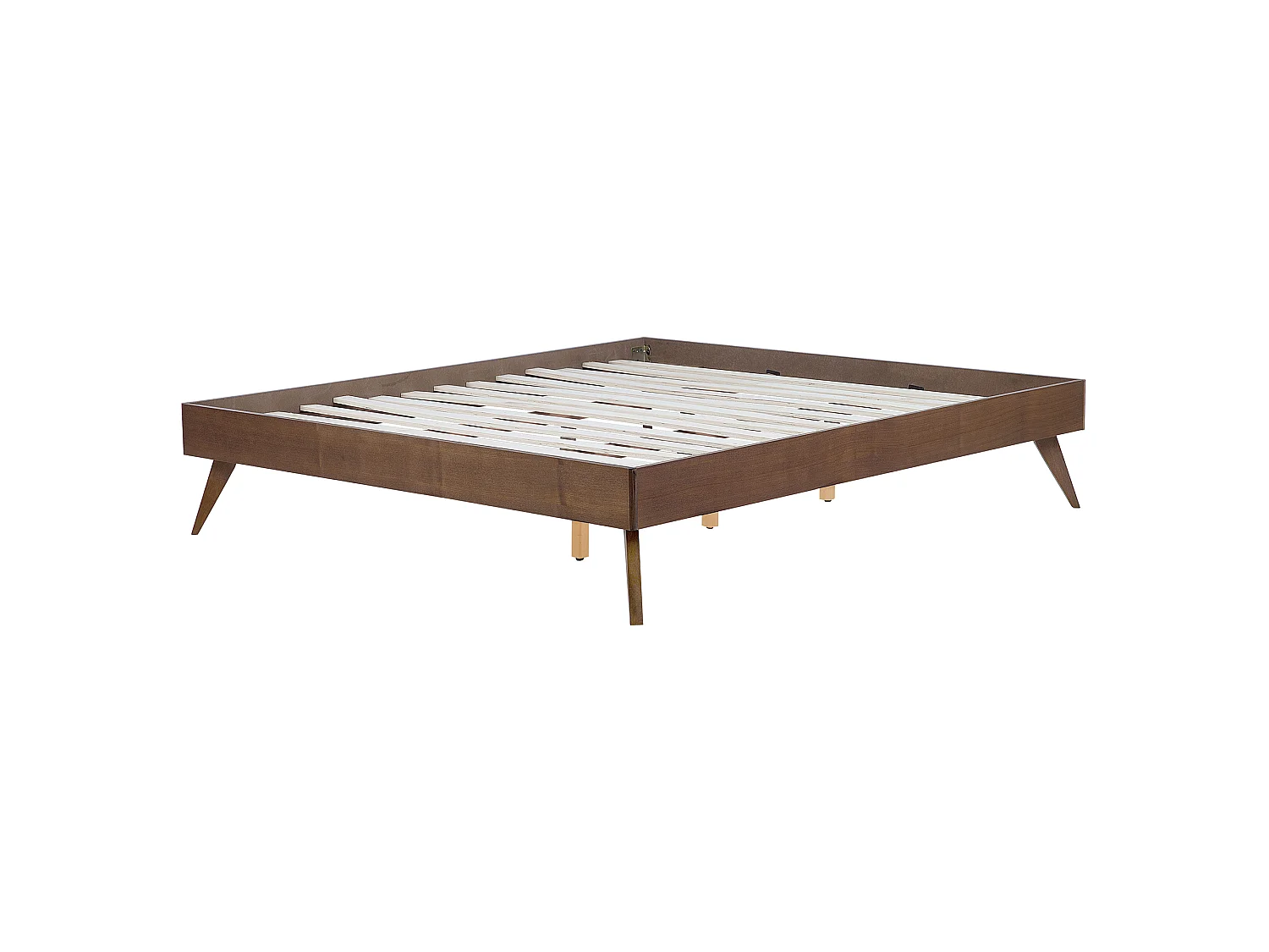 Bed without Headboard BERRIC 160 x 200 cm (EU King Size) Dark Ash Wood
