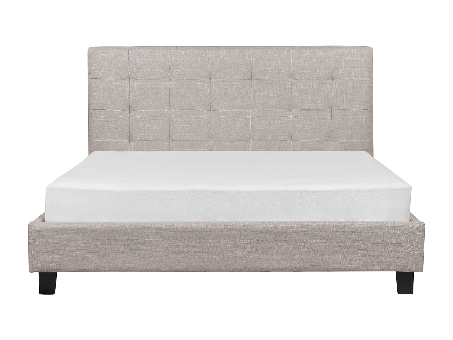 Modernes Polsterbett hellgrau mit Knopfbezug Lattenrost 160 x 200 cm La Rochelle