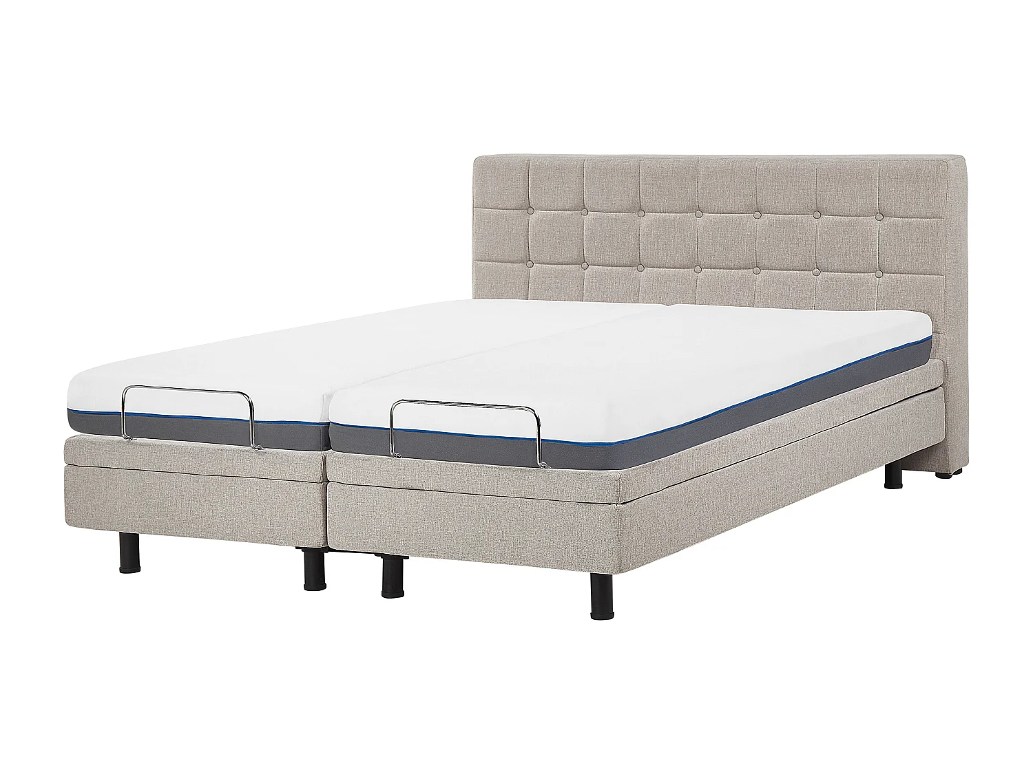 Lit réglable Tissu DUKE 180 x 200 cm Beige