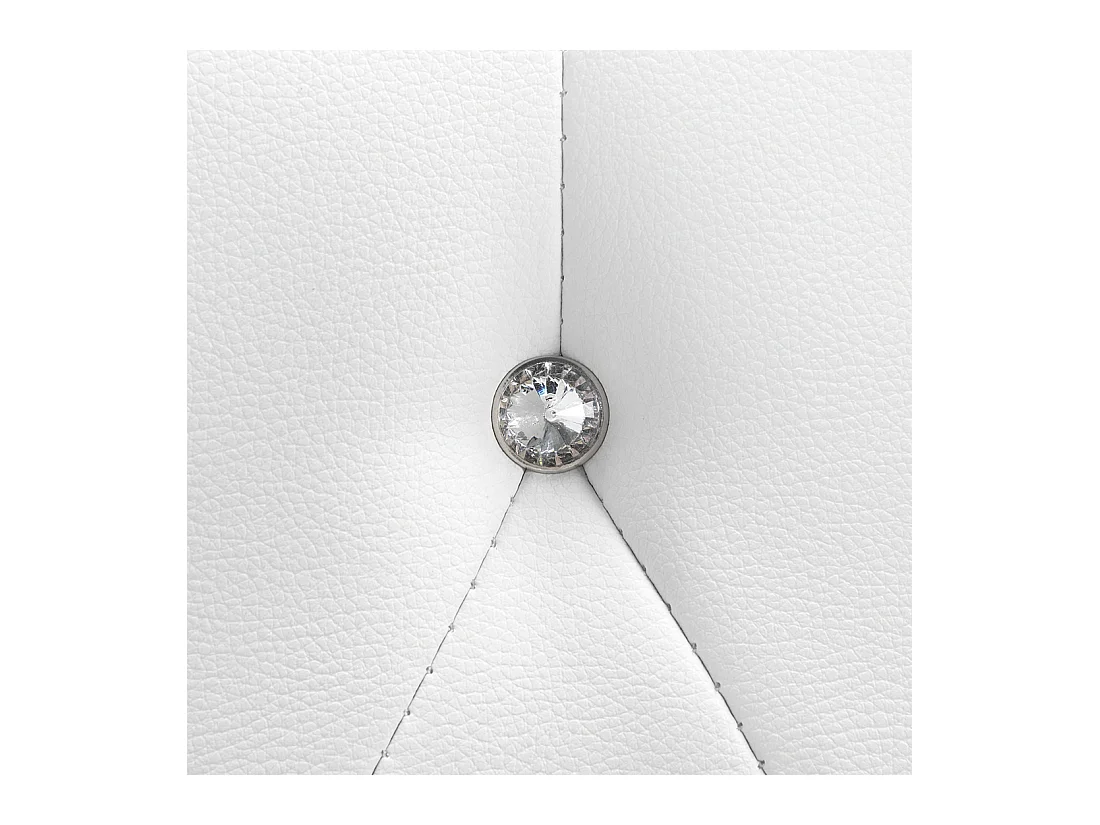 Glamouröses Bett weiß mit Bettkasten Kunstleder hochklappbar 140 x 200 cm Metz