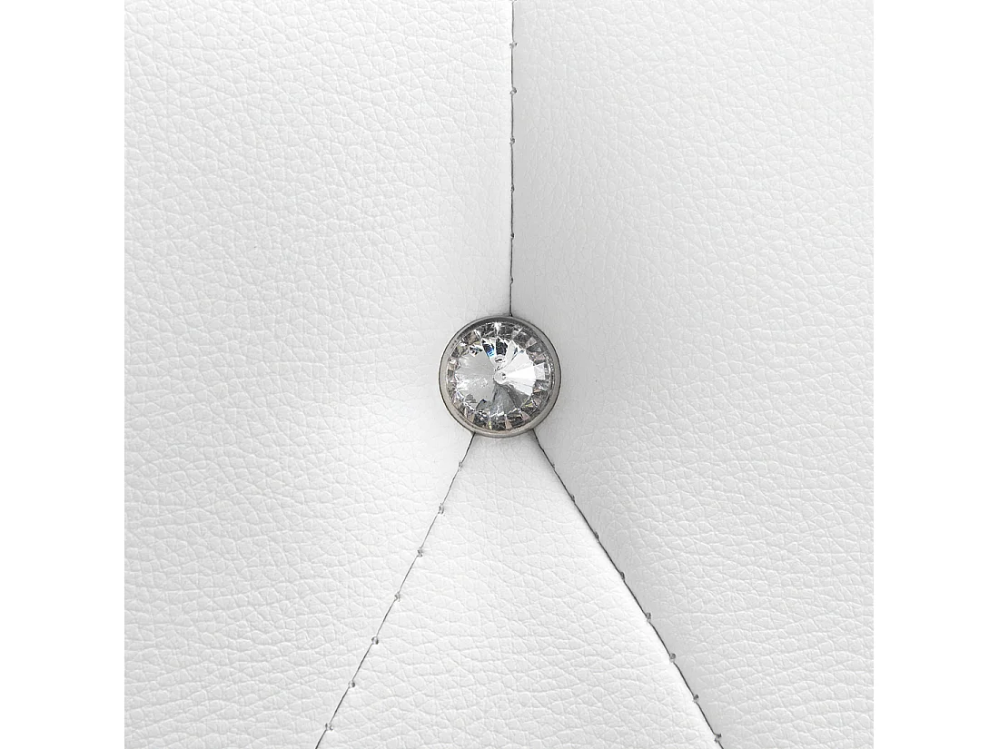 Lit ottoman Cuir PU METZ 140 x 200 cm Blanc