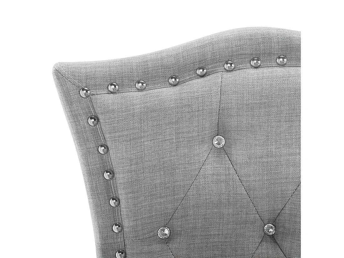 Lit ottoman Tissu METZ 140 x 200 cm Gris clair