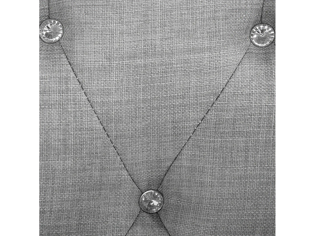 Lit ottoman Tissu METZ 140 x 200 cm Gris clair