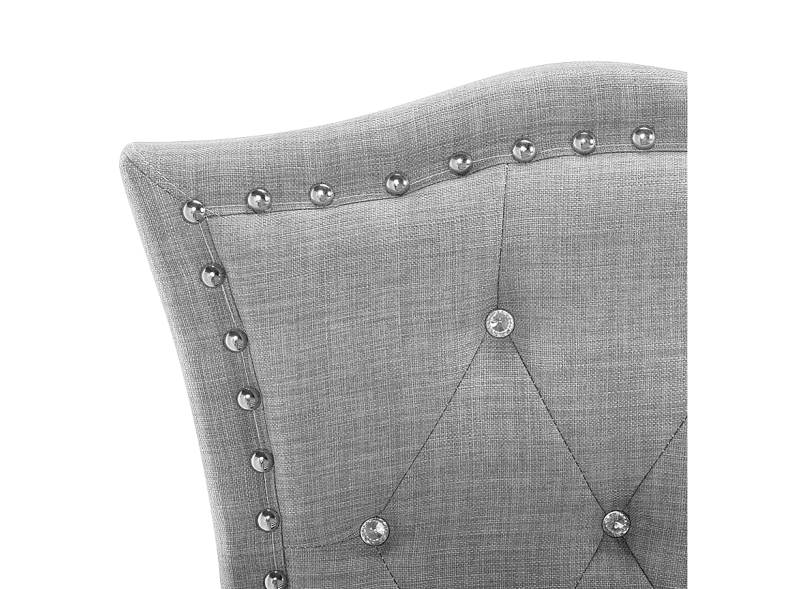 Bed met opbergruimte Stof METZ 140 x 200 cm Lichtgrijs