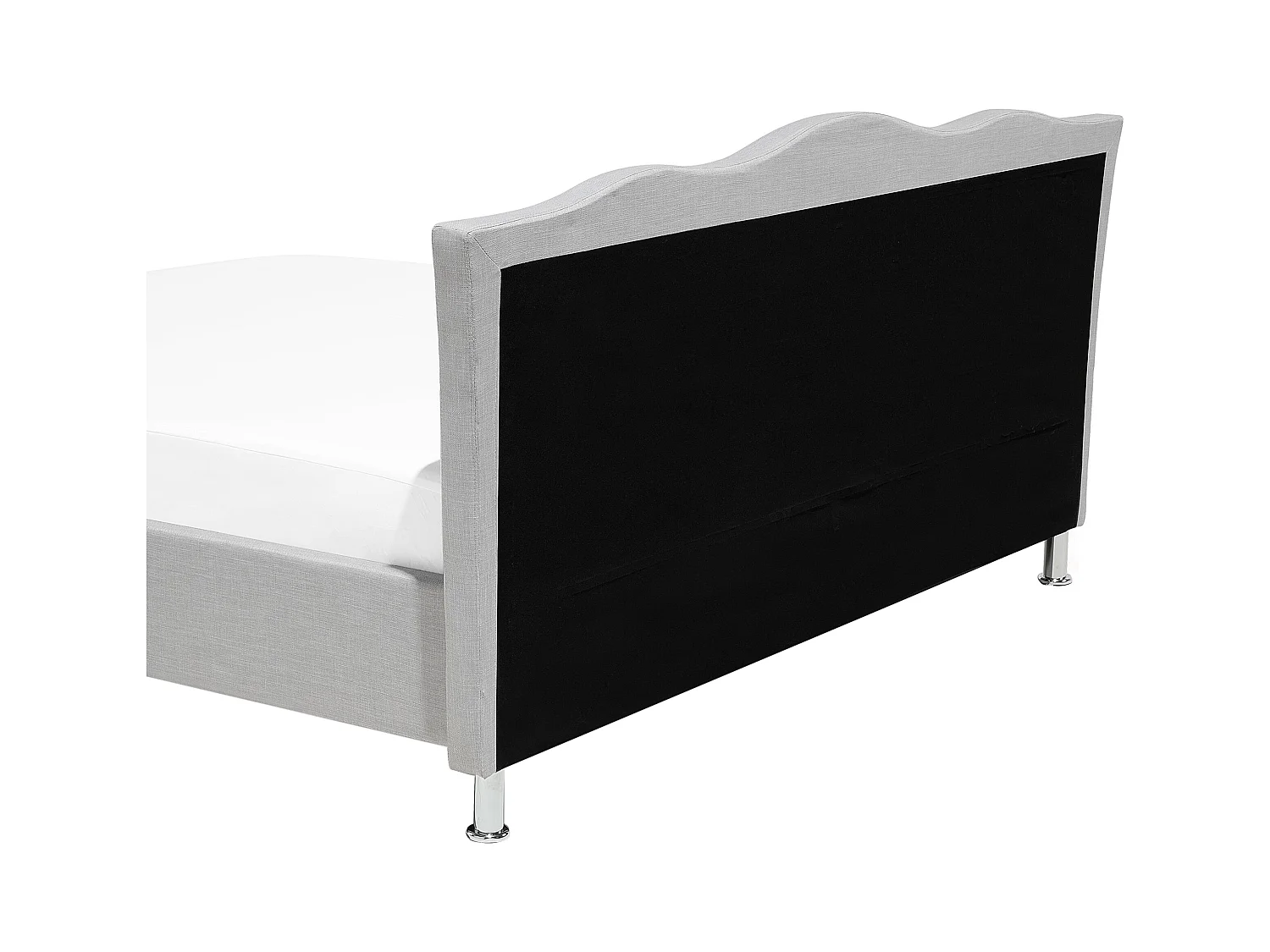 Bed met opbergruimte Stof METZ 160 x 200 cm Lichtgrijs