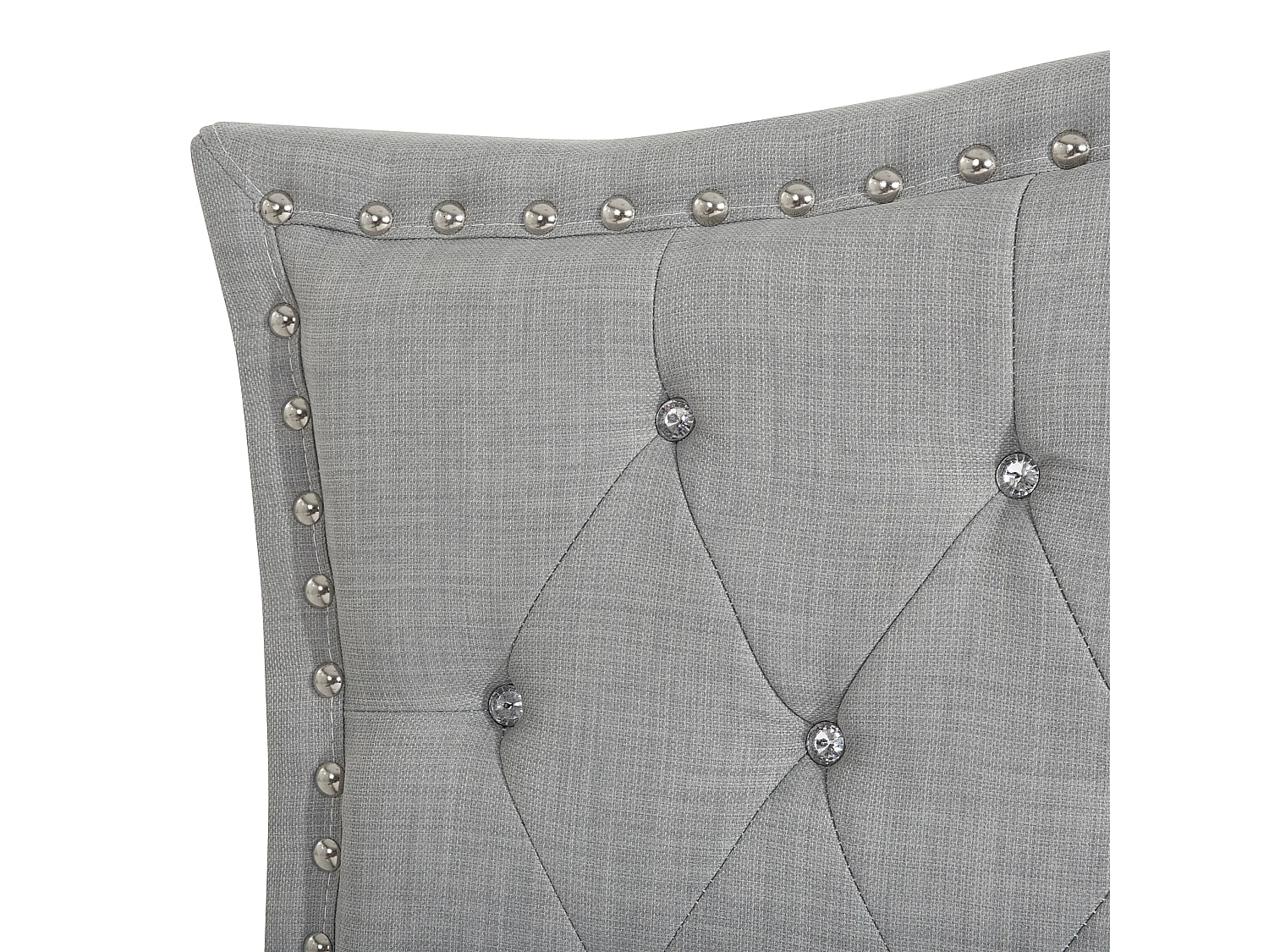 Königliches Doppelbett mit Bettkasten 160x200 cm grau Metz