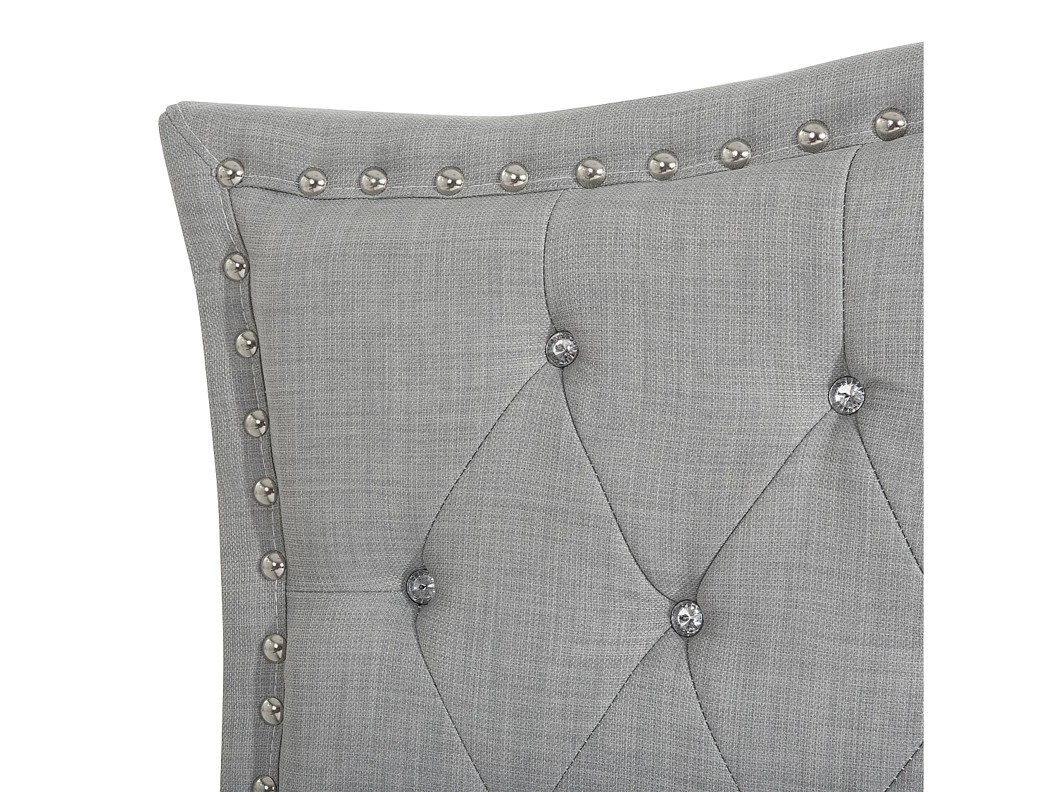 Letto contenitore Tessuto METZ 160 x 200 cm Grigio chiaro