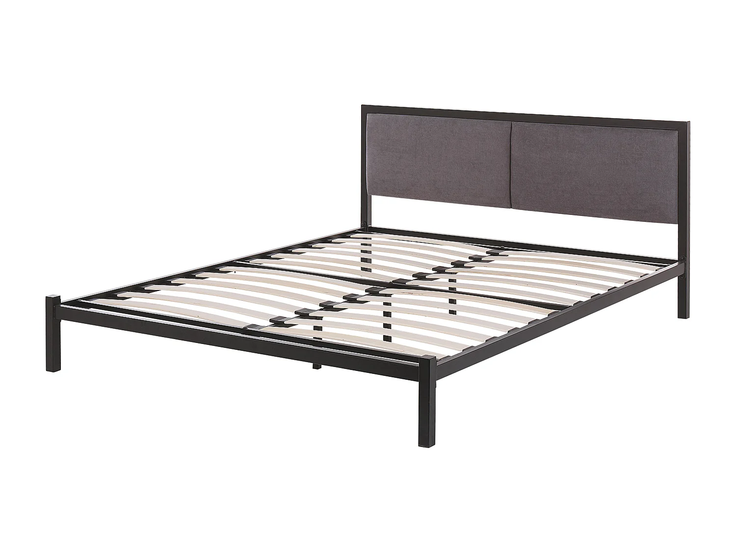 Lit avec sommier Métal CLAMART 160 x 200 cm Gris