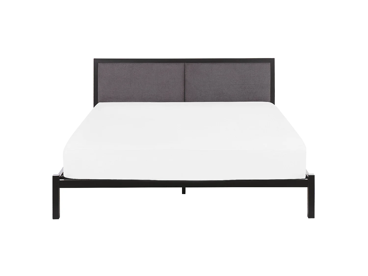 Bed Metal CLAMART 160 x 200 cm (EU King Size) Grey