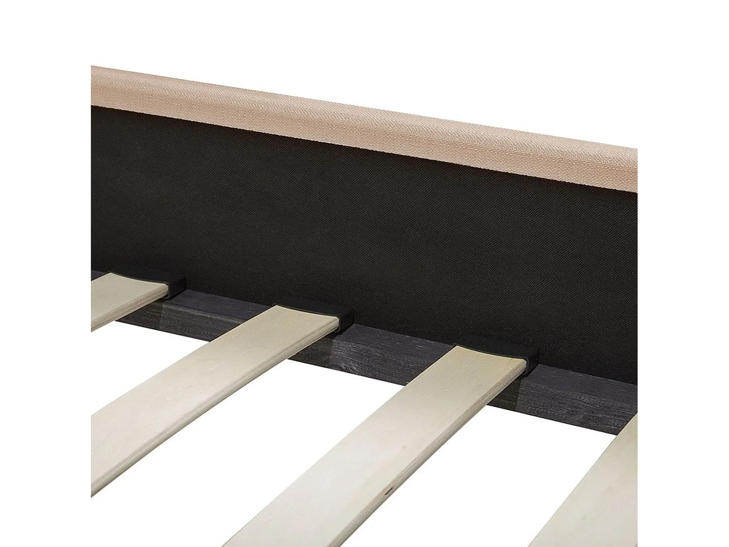 Lit avec sommier Tissu MONTPELLIER 160 x 200 cm Beige