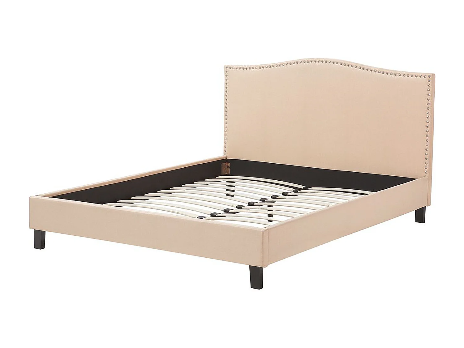 Lit avec sommier Tissu MONTPELLIER 160 x 200 cm Beige