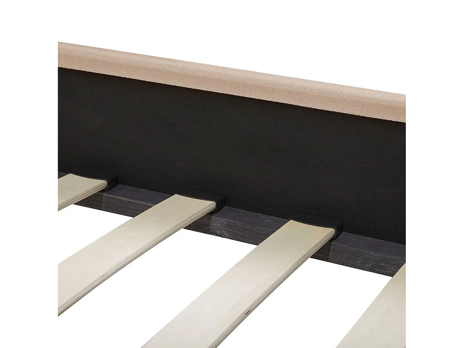 Lit avec sommier Tissu MONTPELLIER 160 x 200 cm Beige