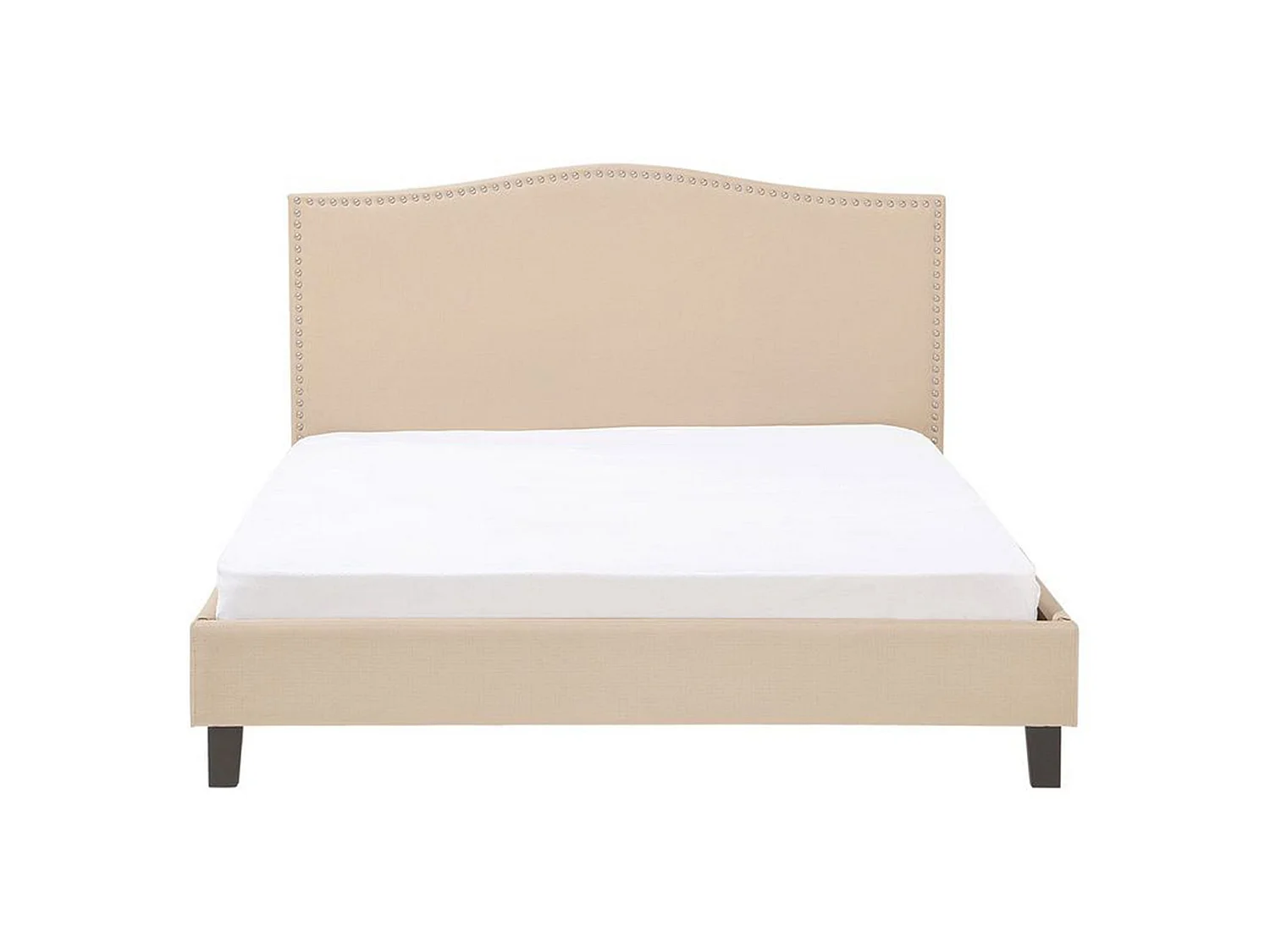 Lit avec sommier Tissu MONTPELLIER 160 x 200 cm Beige