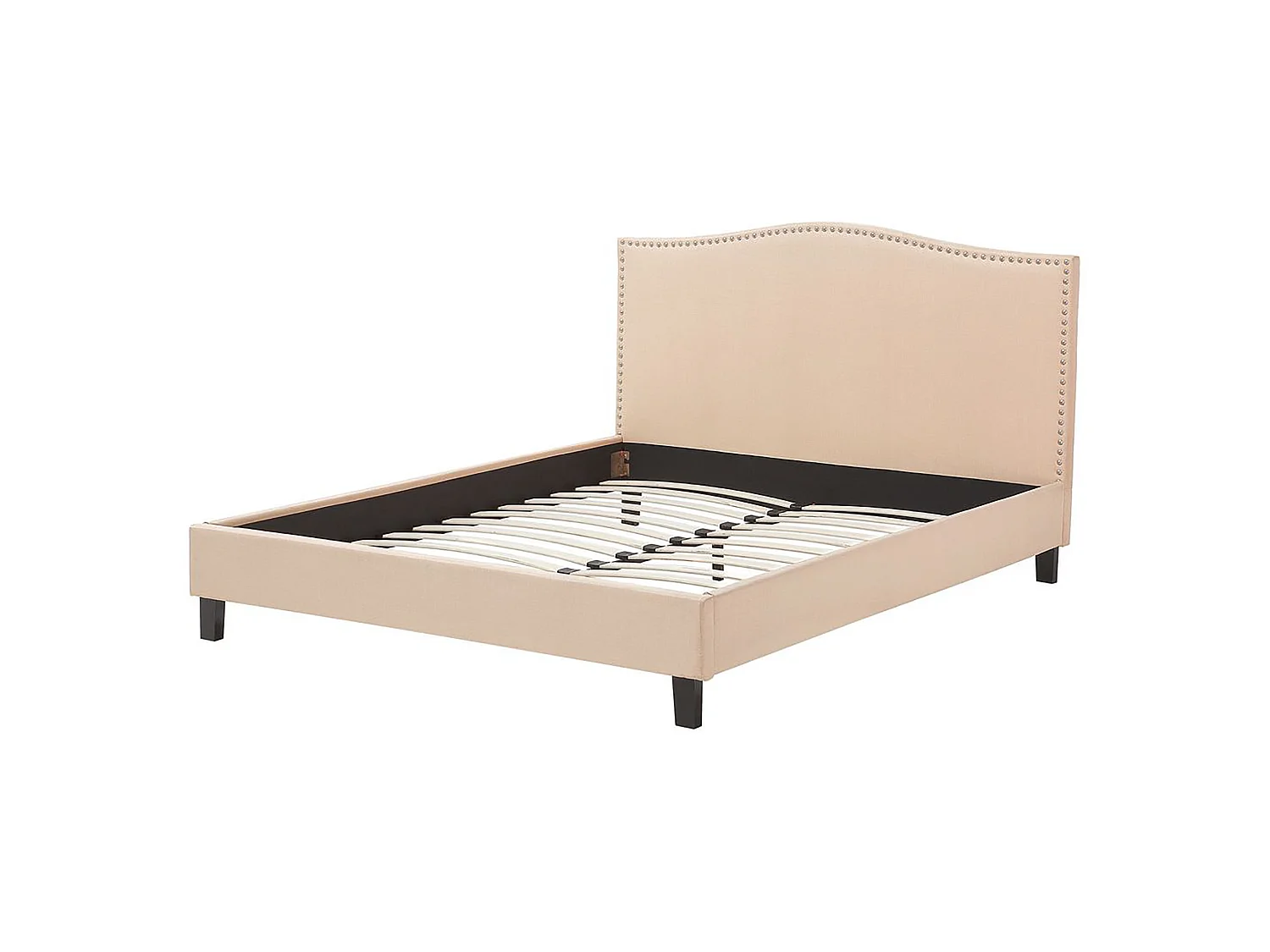 Lit avec sommier Tissu MONTPELLIER 160 x 200 cm Beige