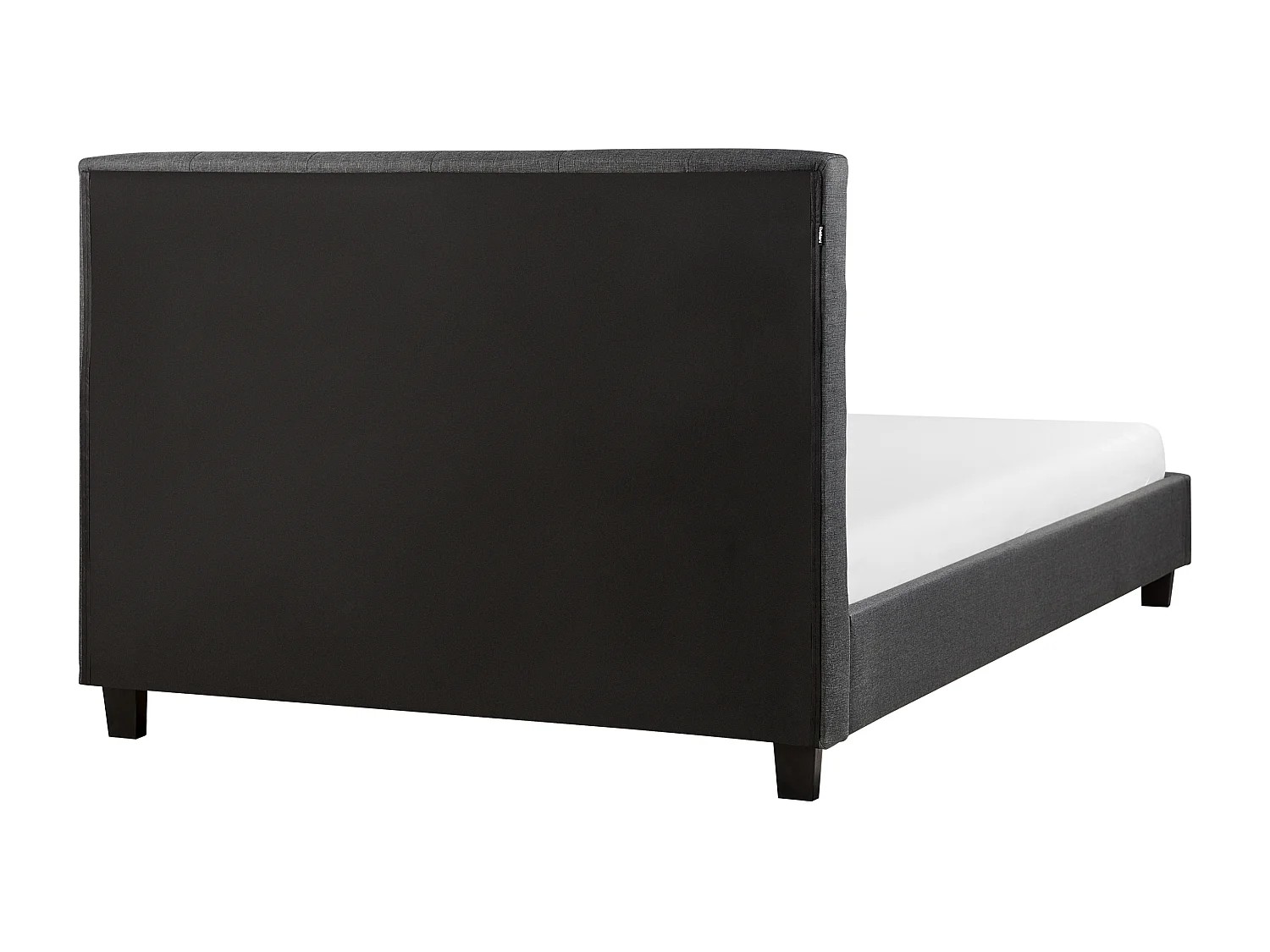 Lit avec sommier Tissu LA ROCHELLE 140 x 200 cm Gris foncé