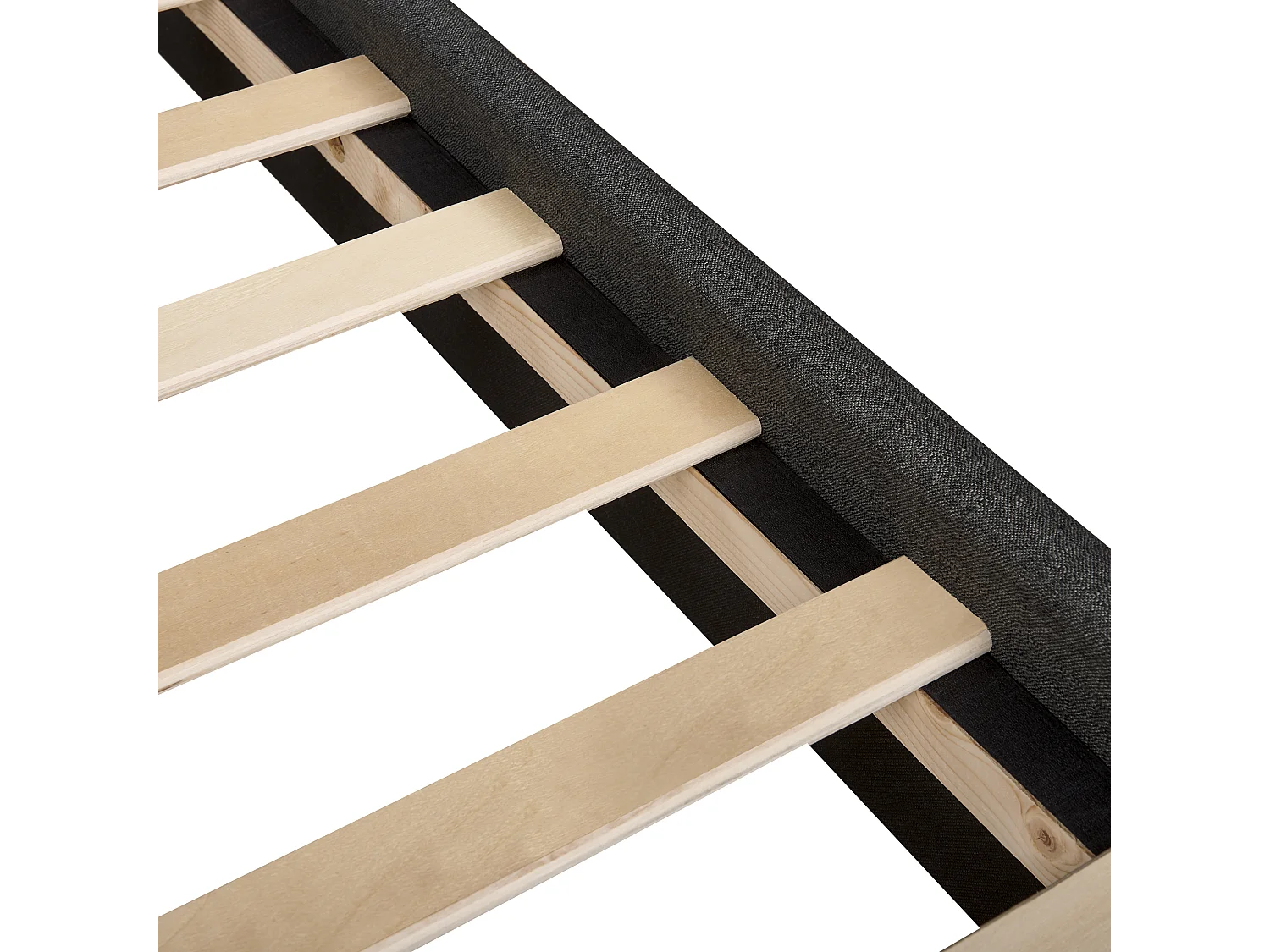 Cama Tecido ROCHELLE 140 x 200 cm Cinzento escuro