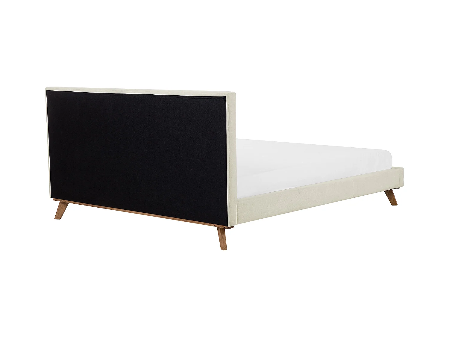 Lit avec sommier Tissu chenille TALENCE 180 x 200 cm Beige clair