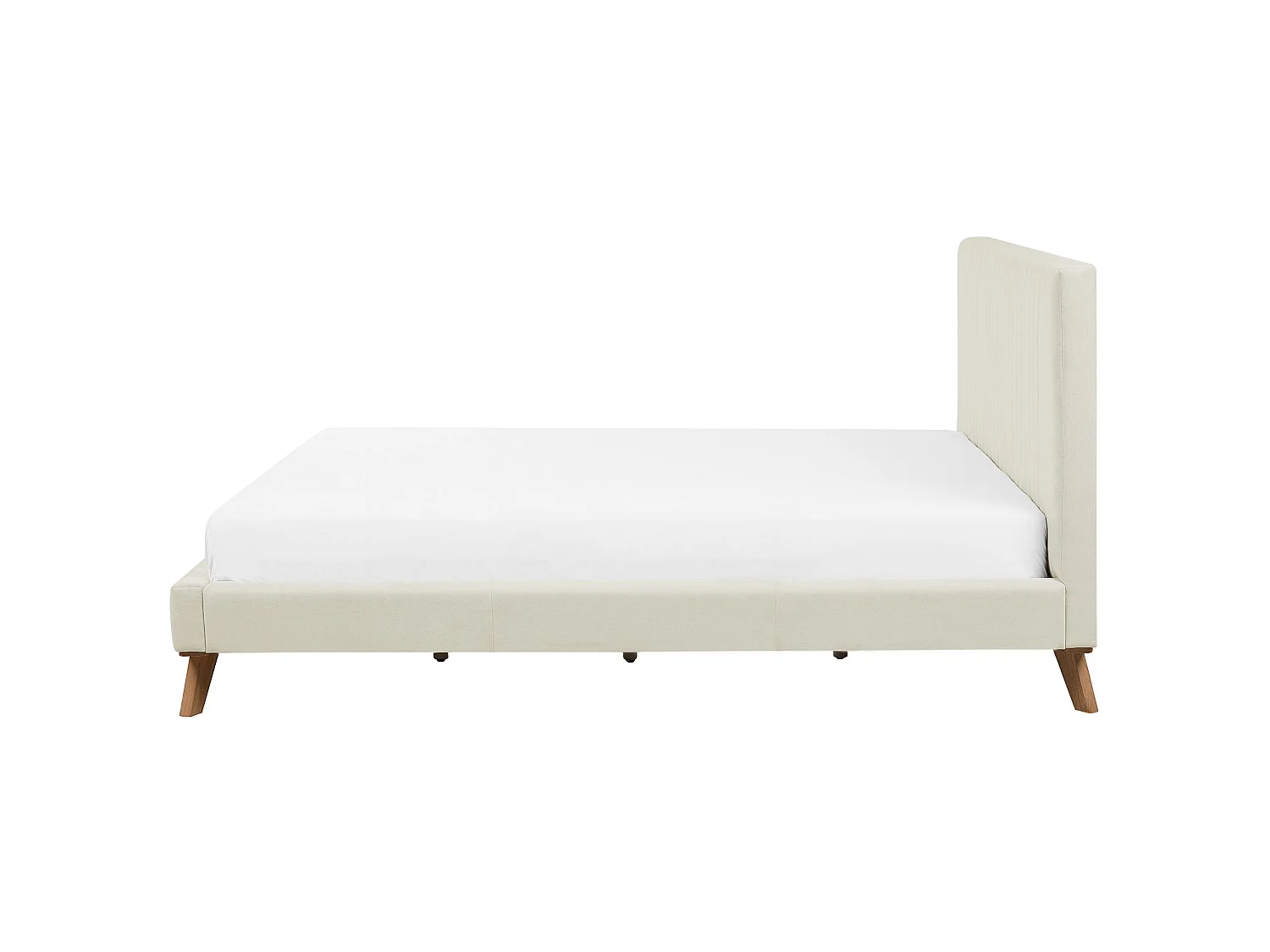 Säng med lamellram Chenille TALENCE 180 x 200 cm Ljusbeige
