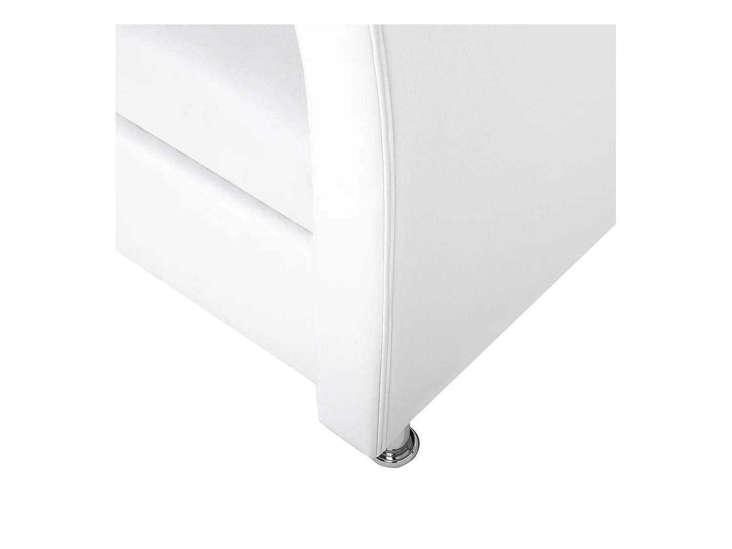 Lit avec sommier Cuir PU METZ 140 x 200 cm Blanc