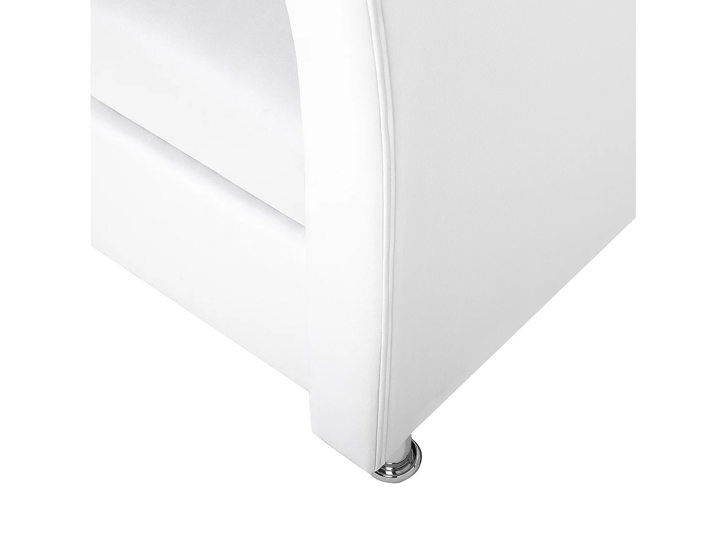 Lit avec sommier Cuir PU METZ 140 x 200 cm Blanc