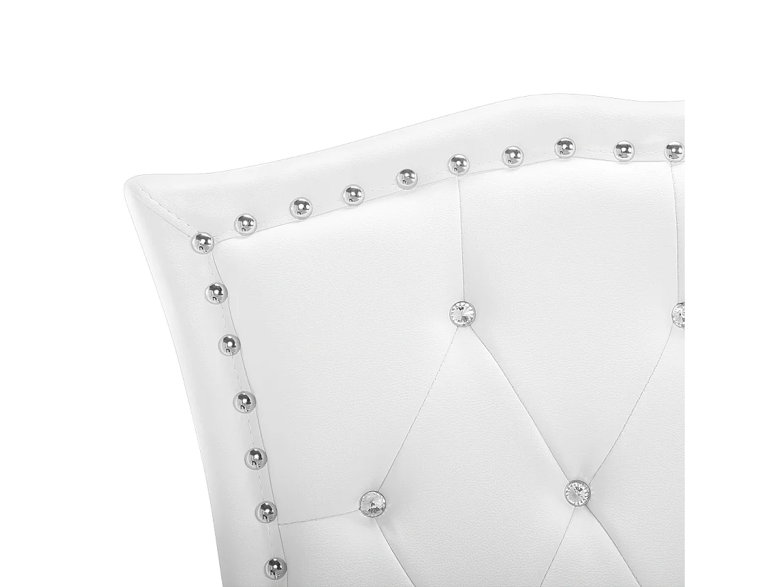 Lit avec sommier Cuir PU METZ 140 x 200 cm Blanc