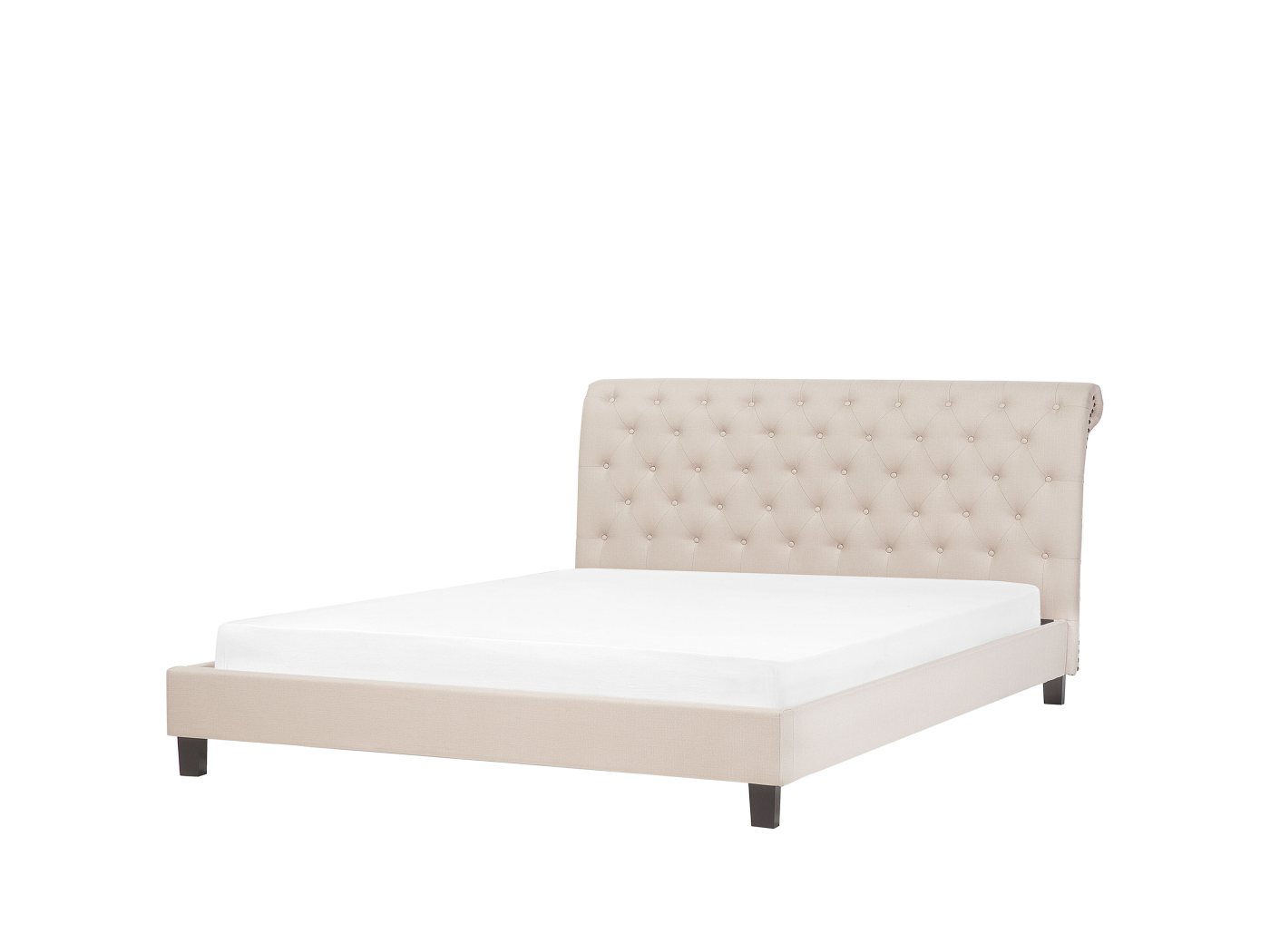 Bed stof beige 180 x 200 cm REIMS