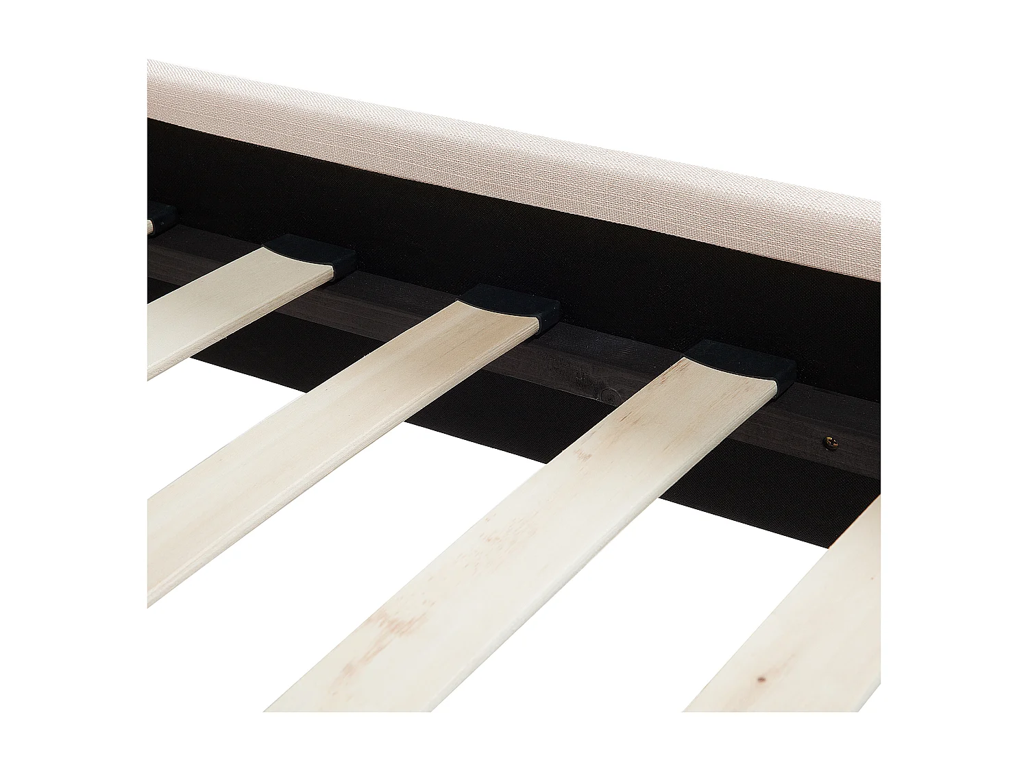 Lit avec sommier Tissu REIMS 180 x 200 cm Beige