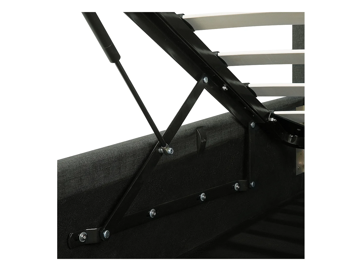 Bed met opbergruimte Stof RENNES 180 x 200 cm Donkergrijs