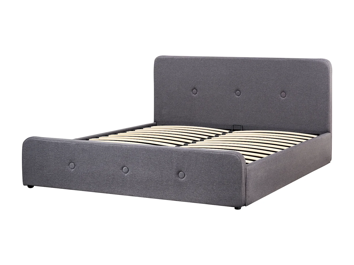 Lit ottoman Tissu RENNES 180 x 200 cm Gris foncé