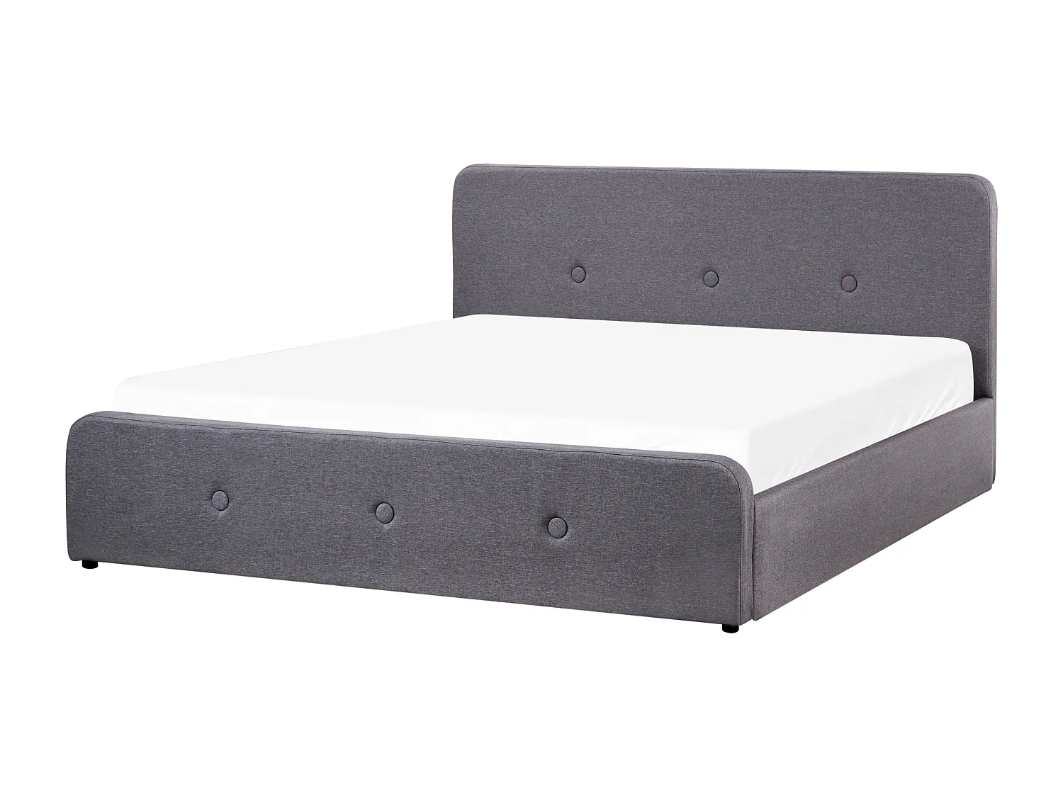 Lit ottoman Tissu RENNES 180 x 200 cm Gris foncé