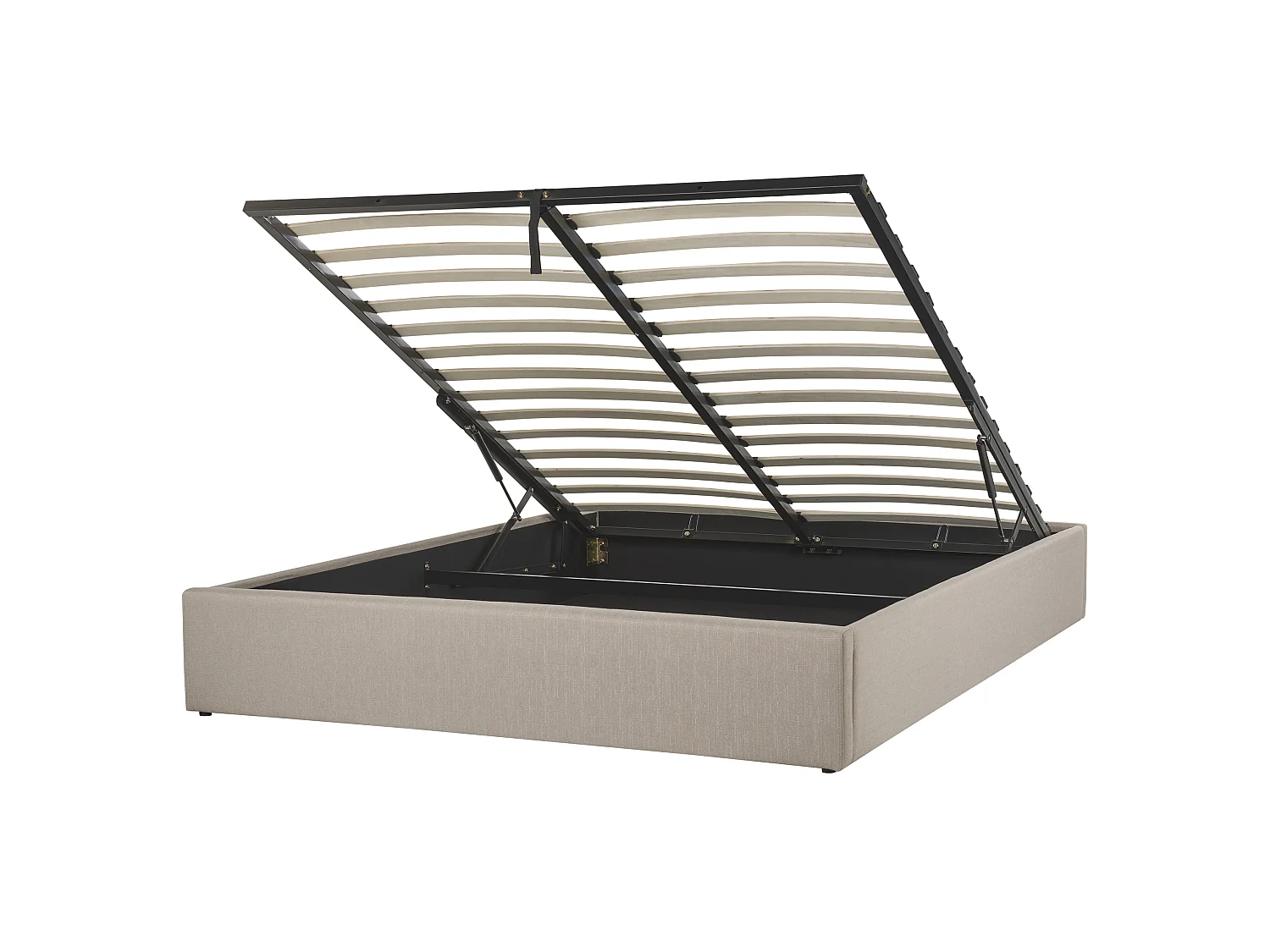 Lit ottoman Tissu DINAN 160 x 200 cm Beige