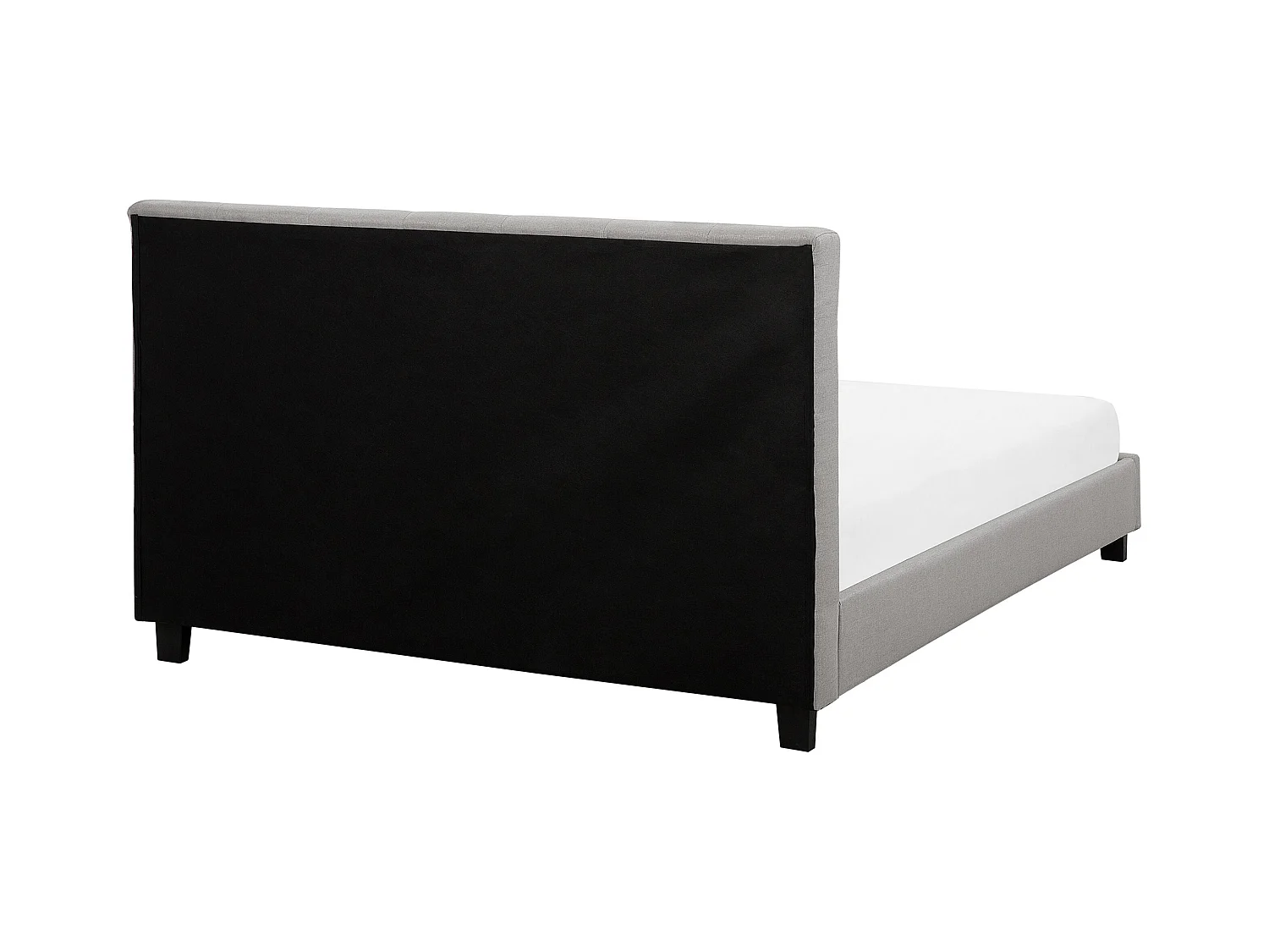 Lit avec sommier Tissu LA ROCHELLE 180 x 200 cm Gris clair