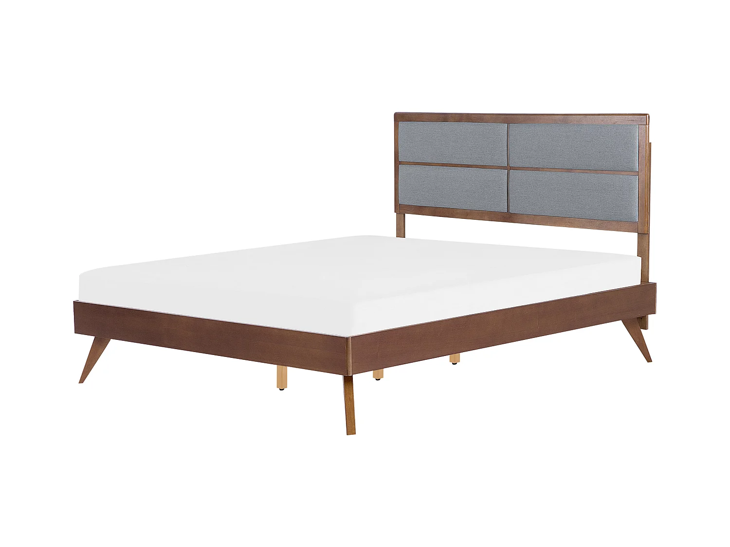 Lit avec sommier POISSY 160 x 200 cm Frêne foncé