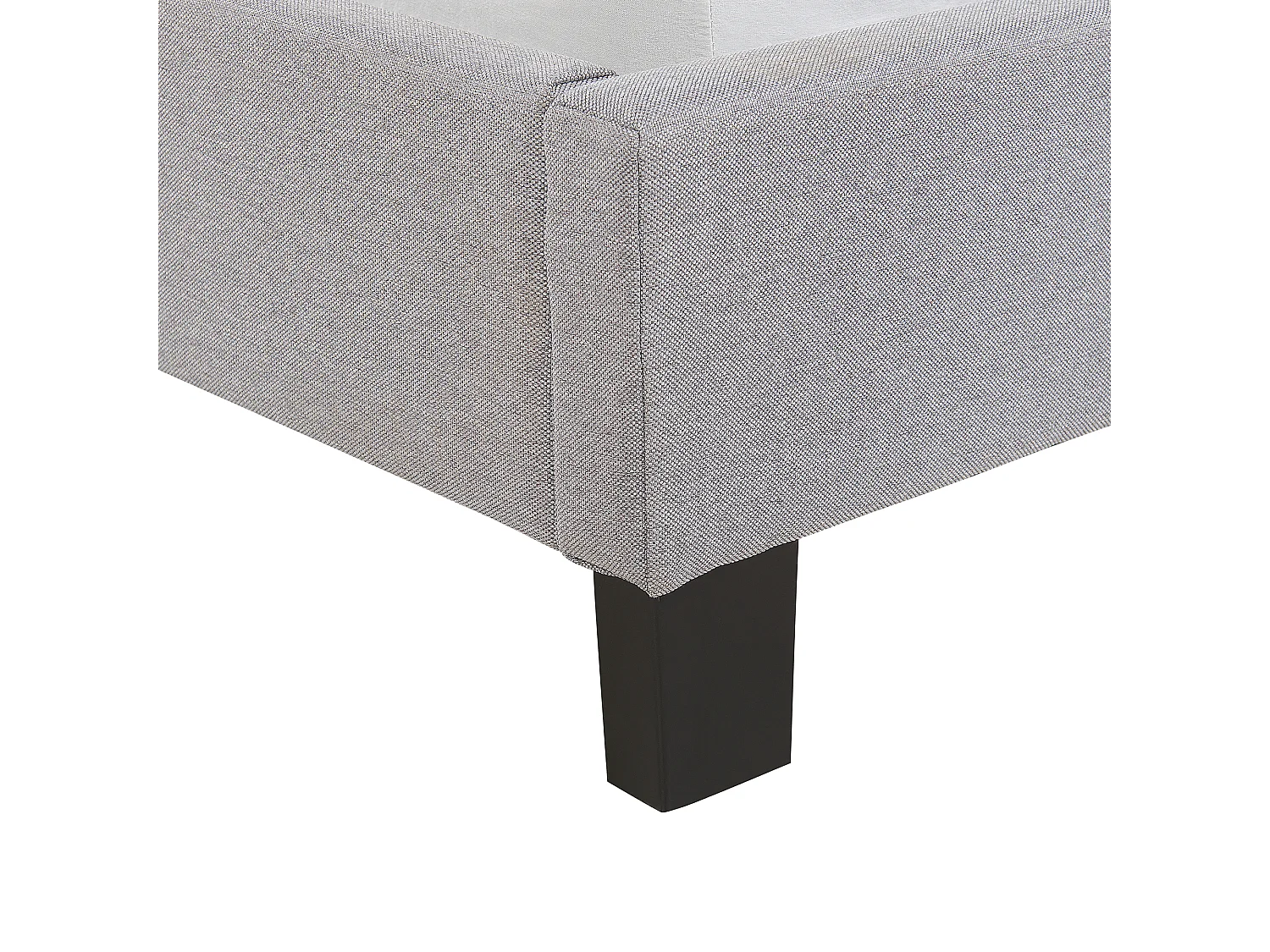 Elegantes Bett Polsterbezug mit Lattenrost hellgrau 160 x 200 cm Poitiers