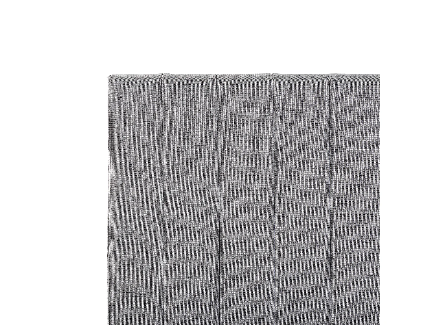 Lit avec sommier Tissu POITIERS 160 x 200 cm Gris clair