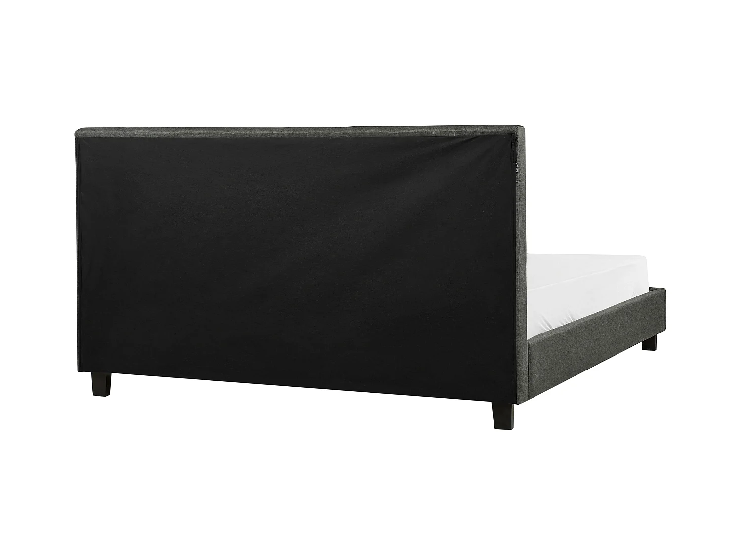 Cama Tecido ROCHELLE 180 x 200 cm Cinzento escuro