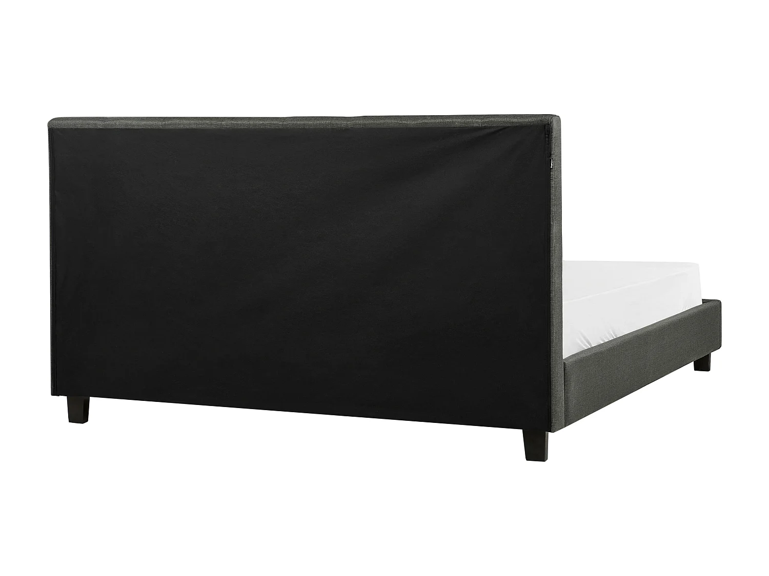 Modernes Polsterbett Dunkelgrau mit Knopfbezug Lattenrost 180x20cm La Rochelle