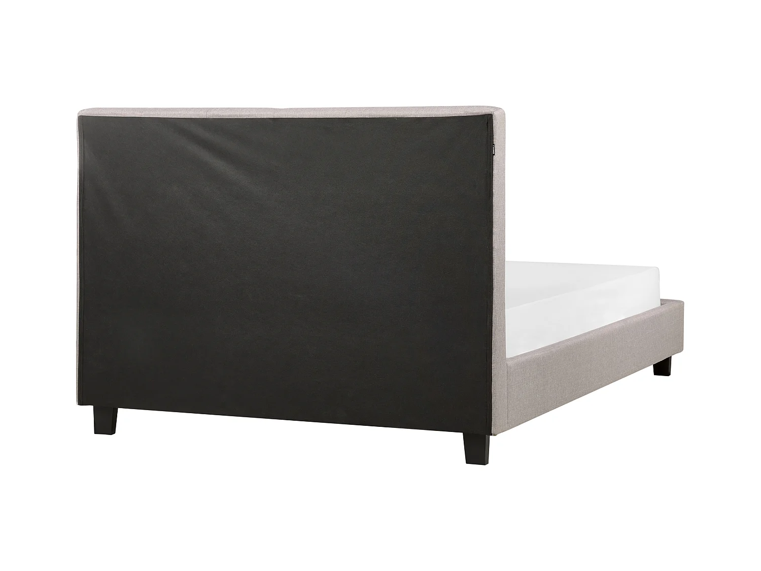 Bett Polsterbezug in Hellgrau mit Lattenrost 140 x 200 cm La Rochelle