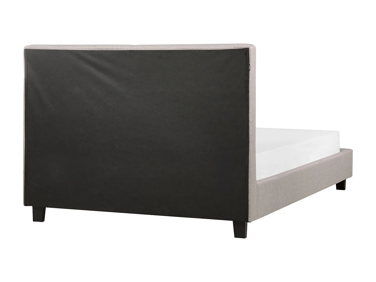 Lit avec sommier Tissu LA ROCHELLE 140 x 200 cm Gris clair