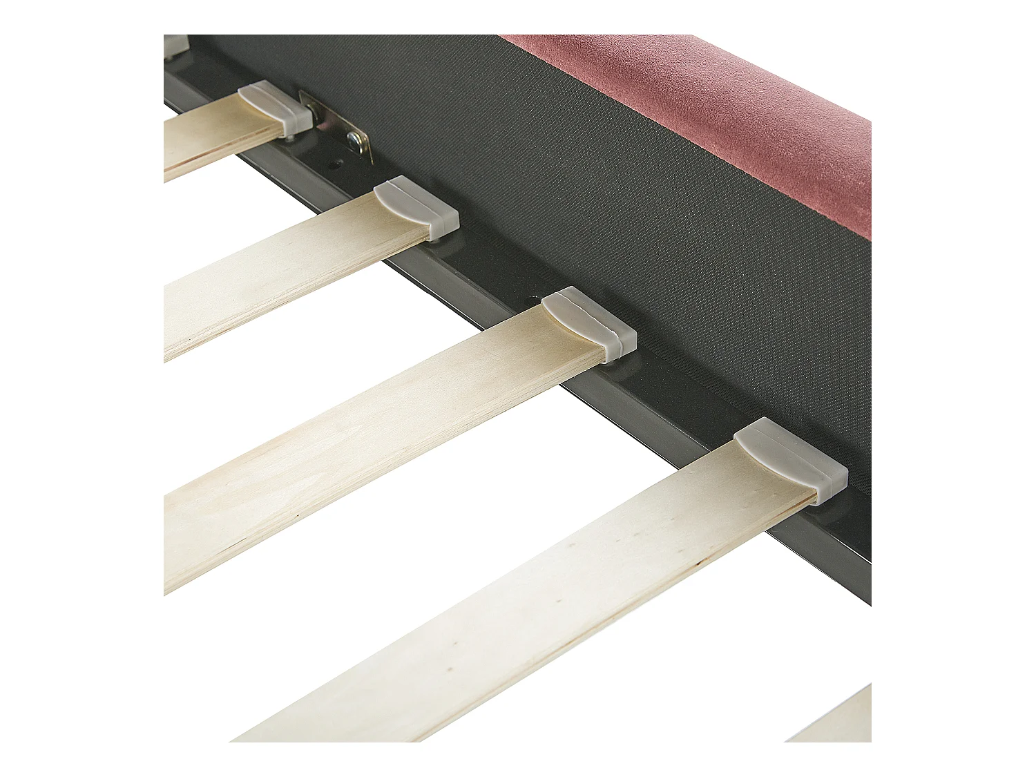 Bed Fluweel AMBILLOU 160 x 200 cm Roze