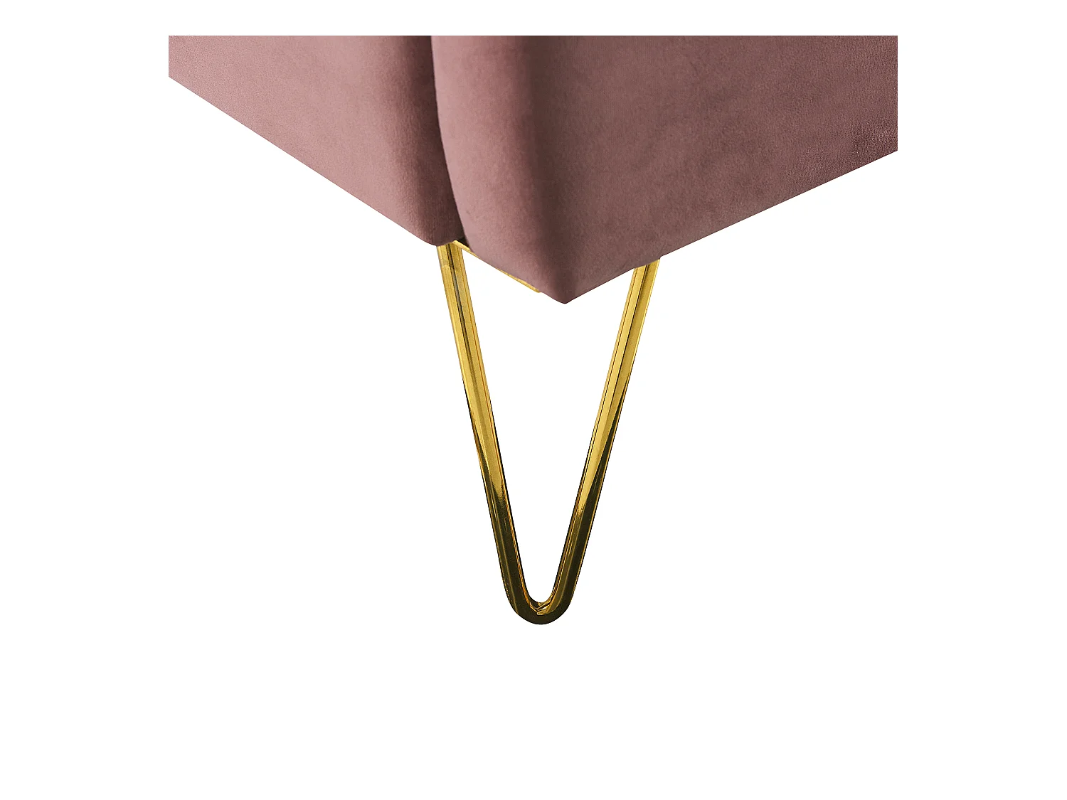 Bed Fluweel AMBILLOU 160 x 200 cm Roze