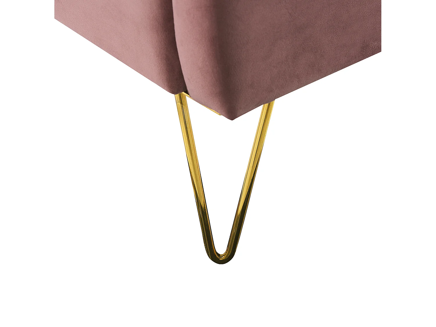 Lit avec sommier Velours AMBILLOU 160 x 200 cm Rose