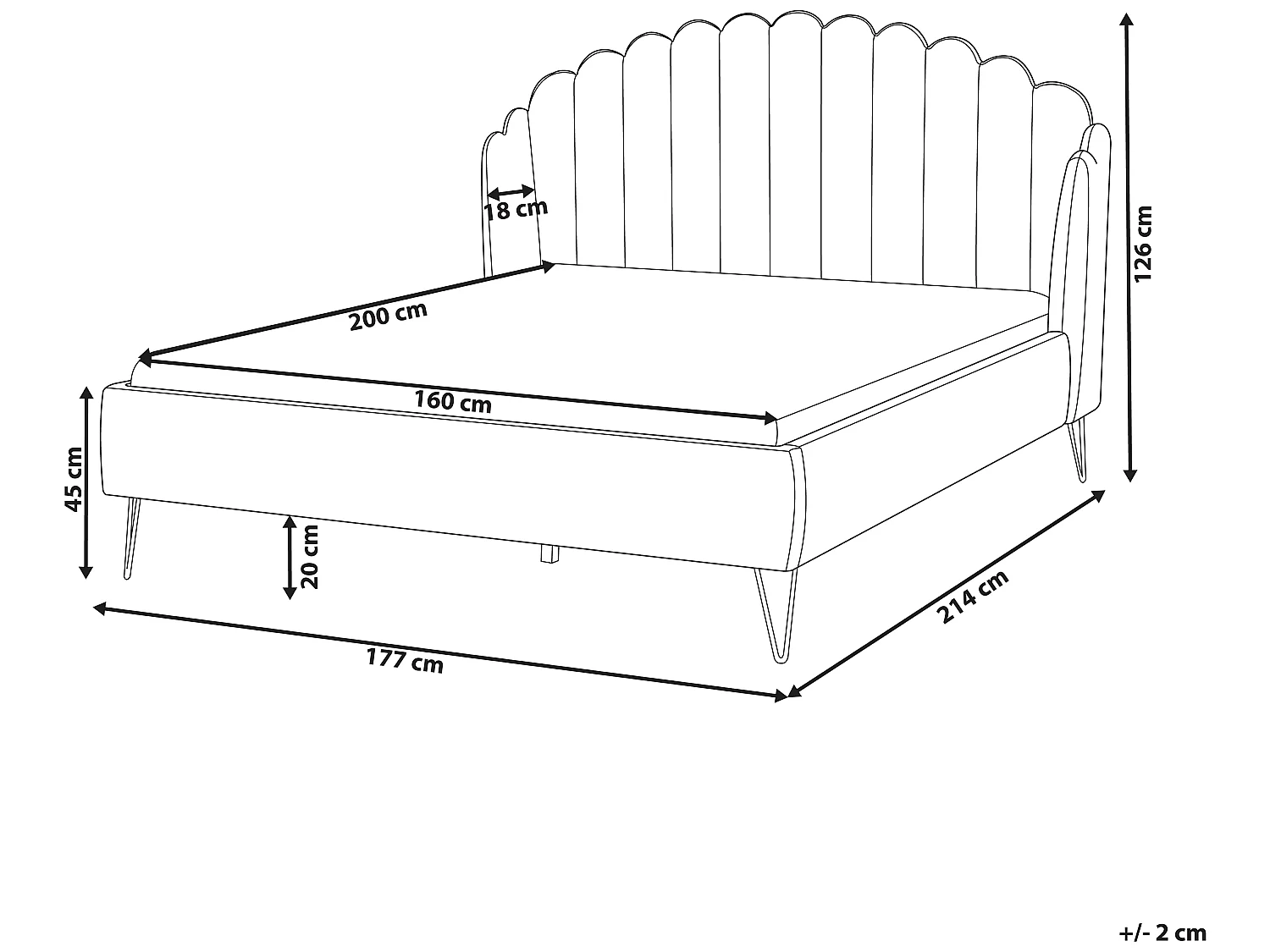 Bed Fluweel AMBILLOU 160 x 200 cm Roze