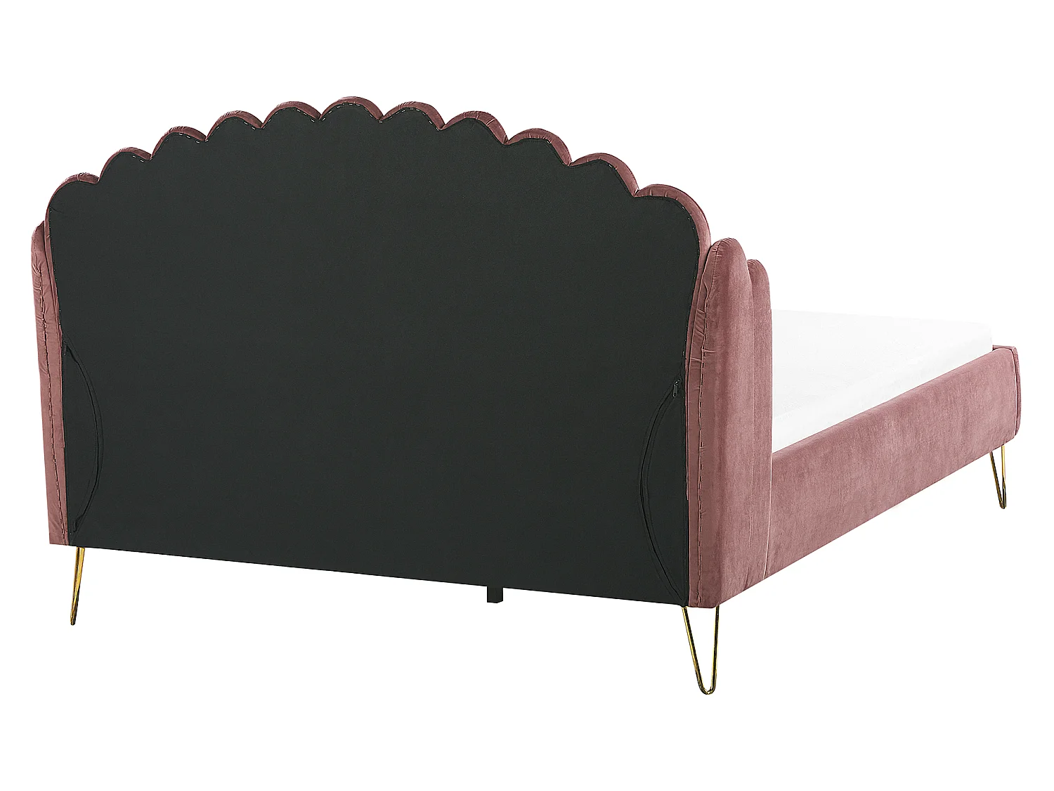 Bed Fluweel AMBILLOU 160 x 200 cm Roze