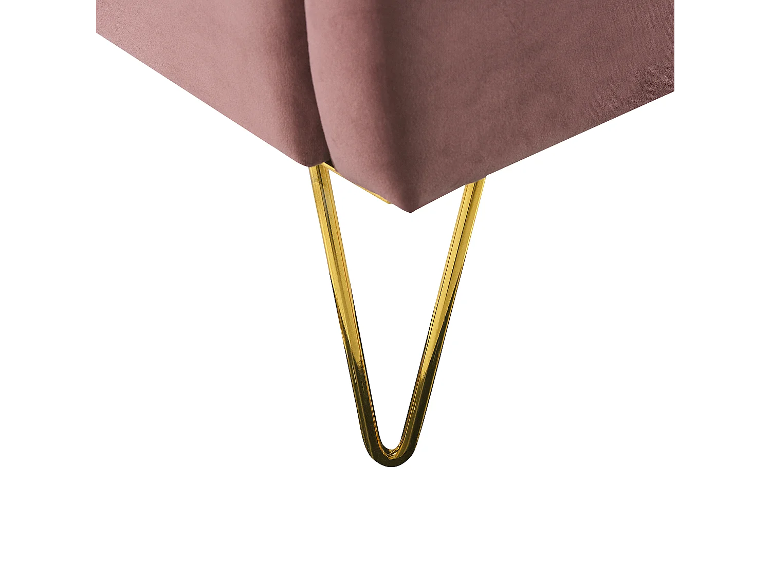 Bed Fluweel AMBILLOU 160 x 200 cm Roze