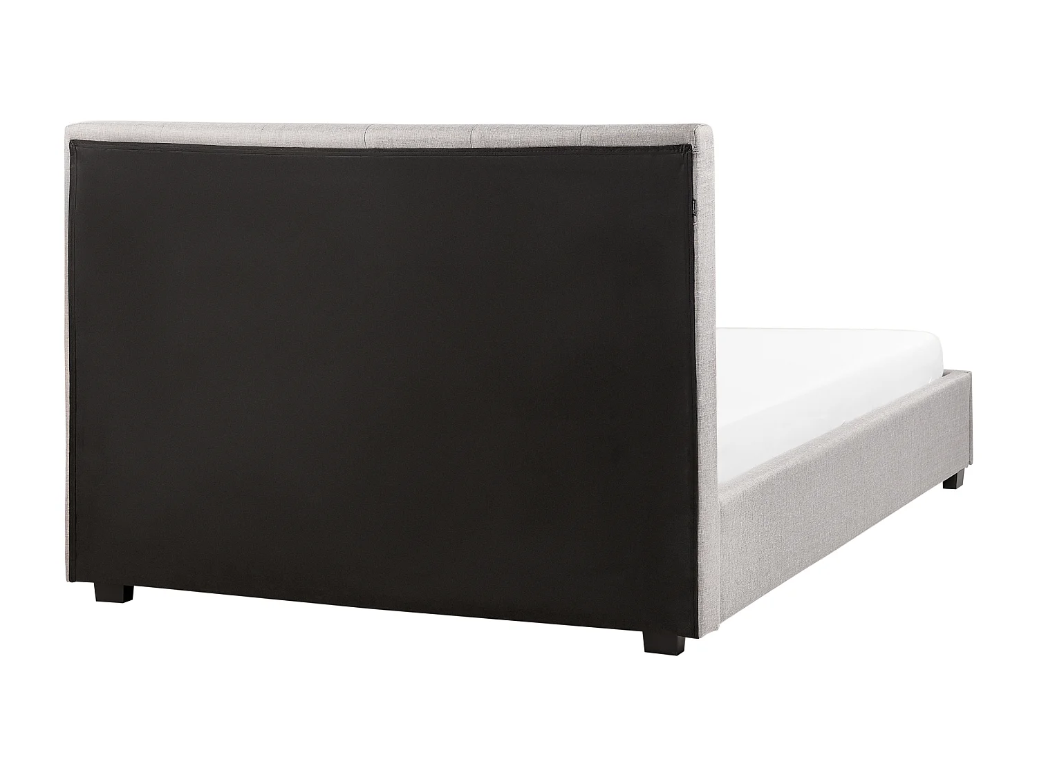 Bed met opbergladen Stof LA ROCHELLE 140 x 200 cm Lichtgrijs