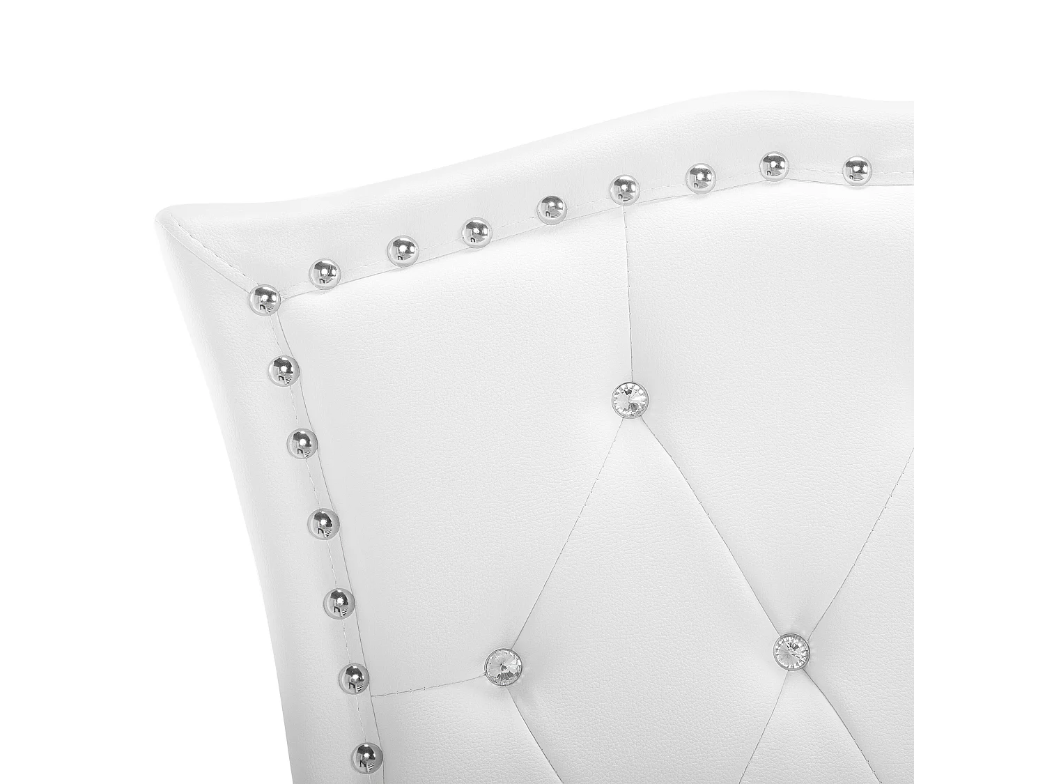 Lit avec sommier Cuir PU METZ 160 x 200 cm Blanc